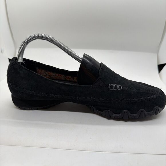 Womens Size 9 Skechers Relaxed Fit Memory Foam Black Suede Loafers Shoes 48930 - Picture 10 of 13